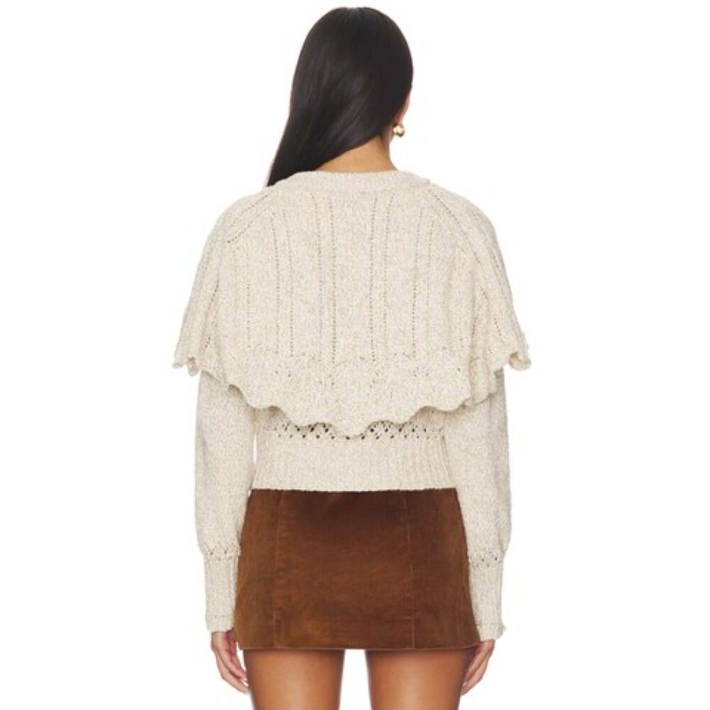 NWT Free People Bali Cape May Sweater in Natural Combo Size Small - Picture 2 of 10